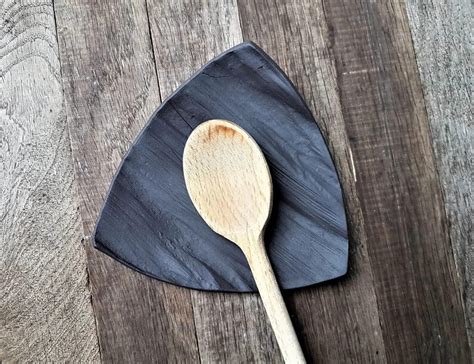 Black Spoon Holder Spoon Rest Ceramic Utensil Holder Soap Etsy