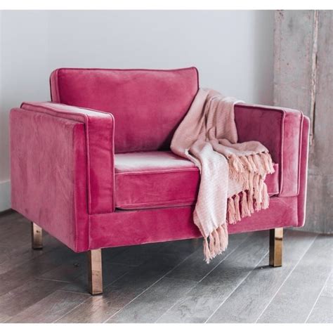 Kinsley Modern Pink Velvet Upholstered Living Room Accent Chair