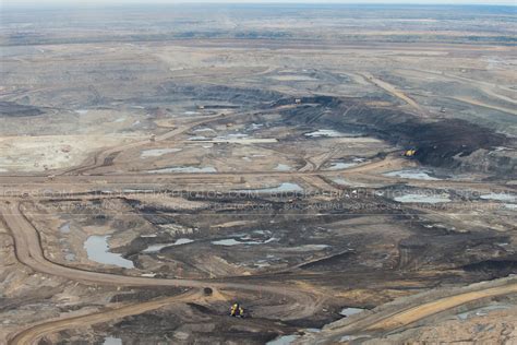 Aerial Photo Open Pit Mining Alberta Oilsands