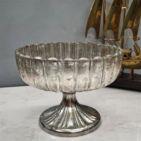 Pedestal Mercury Glass Bowl At Rs 99900 Crafts Ts Ornaments
