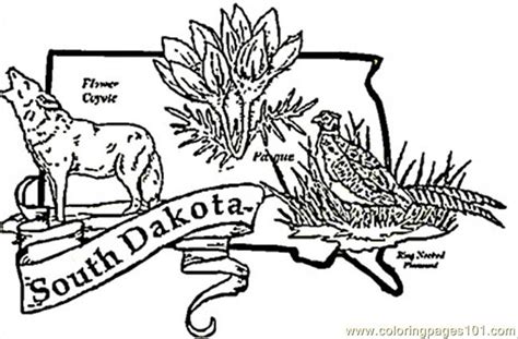 Paint The World Super Coloring South Dakota Coloring Pages