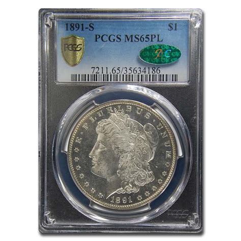 Buy 1891 S Morgan Dollar Ms 65 Pcgs Cac Pl Apmex