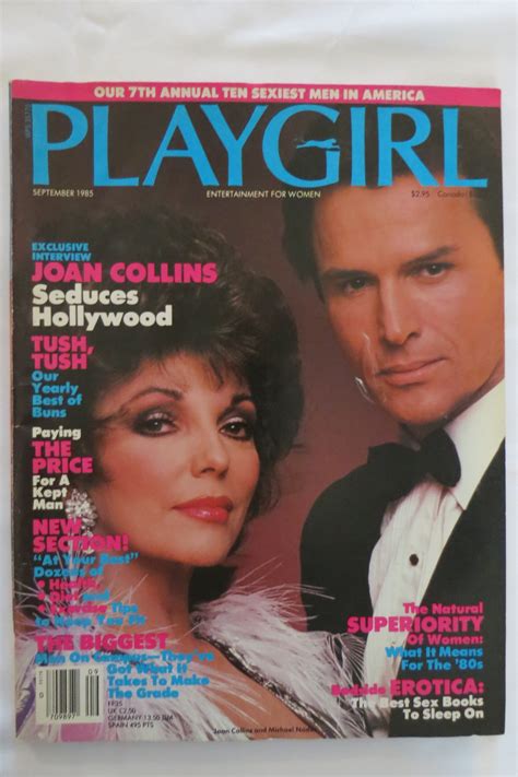 PLAYGIRL MAGAZINE SEPTEMBER 1985 Joan Collins Cover Annual BEST BUNS