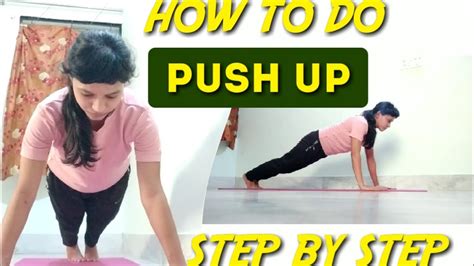 Push Up For Beginners Step By Stepeasy Way To Push Uppush Up For Girls Youtube
