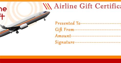 Amazon.com gift card in a mini envelope. Airline Gift Certificate Template - Free Gift Certificate ...