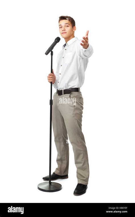 Pointing With Microphone Hi Res Stock Photography And Images Alamy