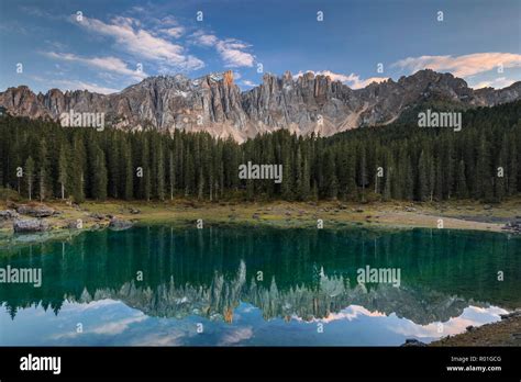 Karersee Lago Di Carezza Latemar Dolomiten Südtirol Italien