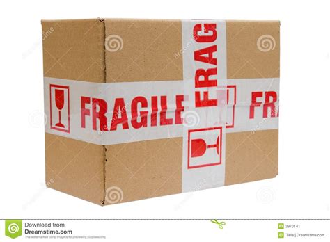 Fragile package stock image. Image of packaging, cardboard - 3970141