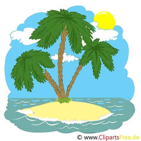 Island With Palms Clip Art Free