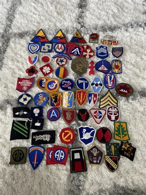 Ww2post War Patches Lot Us Army Wwii Ssi Ww11 No Reserve Good