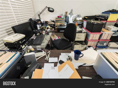 Messy Business Office Image And Photo Free Trial Bigstock