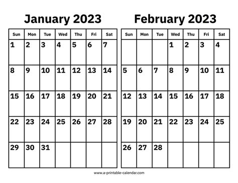 Calendar January February 2023 Get Calender 2023 Update