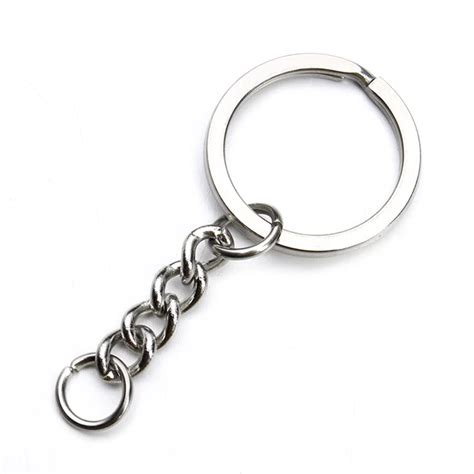 5pcslot Stainless Steel Key Chain Key Ring Silver Tone Key Rings With