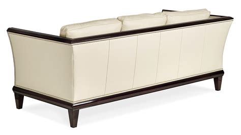 Bentley leather loveseat with headrest. High End Off-White is the New White Leather Sofa
