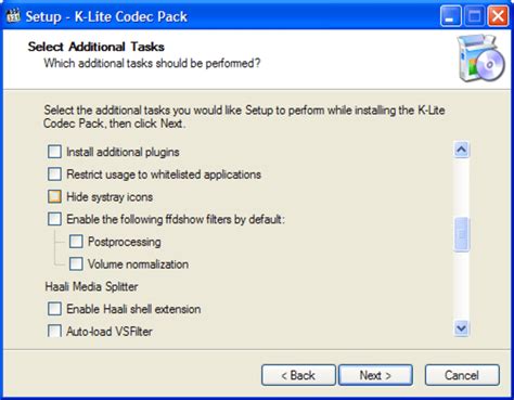 Ranging from a very small bundle that contains only the most essential decoders to a large and more comprehensive bundle. K-Lite Codec Pack Standard - Download