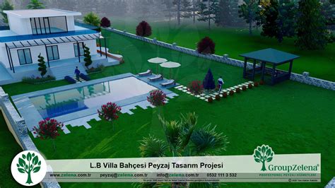 Zelena L B Villa Bahçesi Peyzaj Tasarımı Projesi
