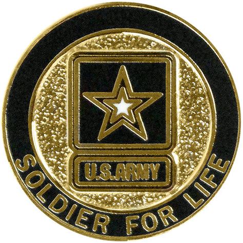 Army Soldier For Life Lapel Pin Usamm