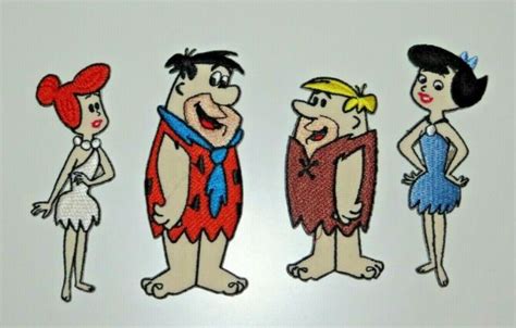 The Flintstones Fred Barney Wilma And Betty Embroidered Sewniron On