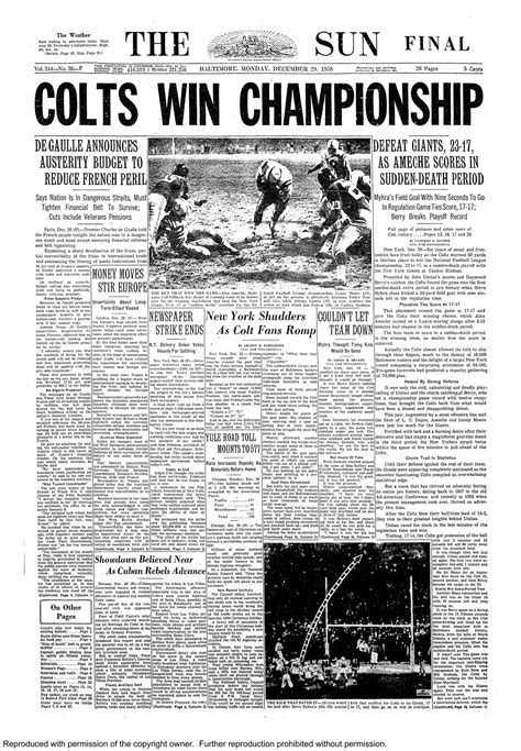 The Sun Front Page Dec 29 1958