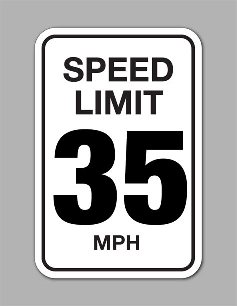 Speed Limit 35 Mph Traffic Sign Mityo