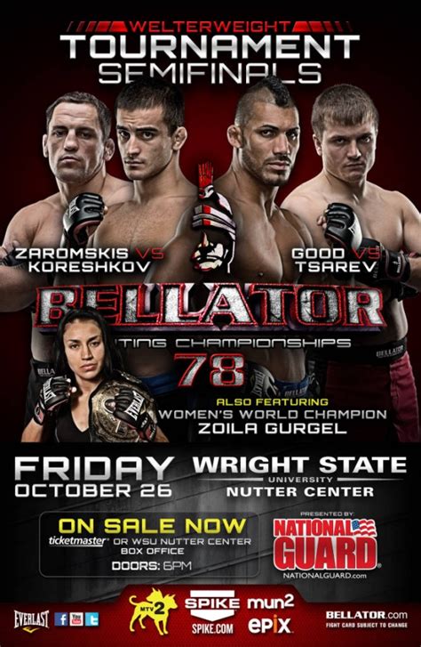 We did not find results for: Bellator 78 Fight Card and Schedule In Ohio (October 26 on MTV 2) | MMA Fight