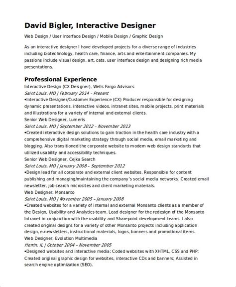 Experienced it specialist with a strong background in designing, developing, and maintaining computer systems for a diverse business clientele. 6+ Interactive Resume Templates - Word, PDF | Free ...