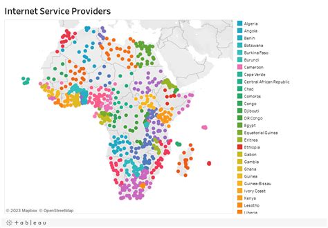 Map Of Internet Service Providers In Africa Space In Africa