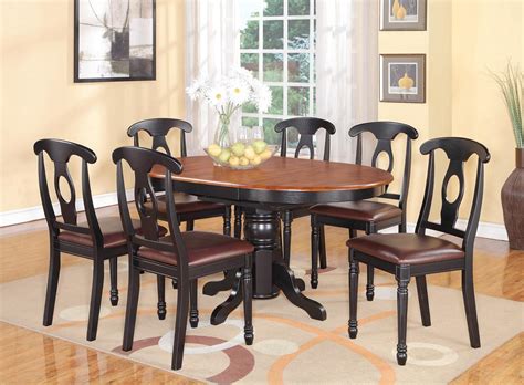 5-PC OVAL DINETTE KITCHEN DINING SET TABLE w/ 4 LEATHER ...