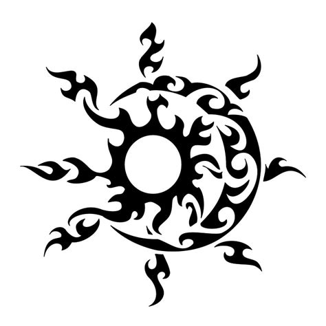 Tribal Sunmoon Tattoo This Design Was Requested By Alessio Flickr