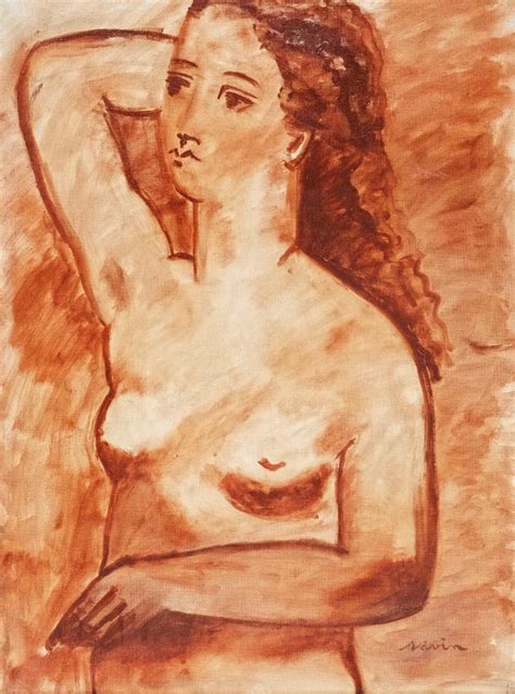 Sold At Auction Maurice Louis Savin Maurice SAVIN Naked Woman Doing Her Hair