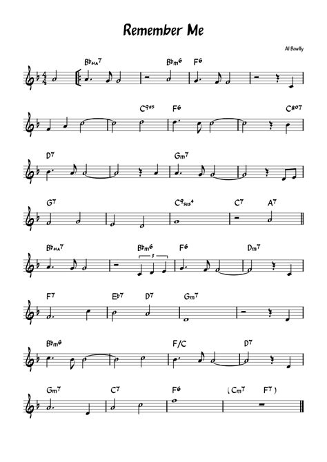 Remember Me Sheet Music For Piano Solo Easy
