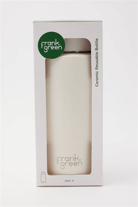 Frank Green Ceramic Straw Lid Reusable Bottle 34oz Cloud Universal Store