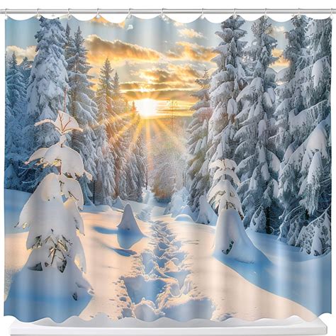 Transform Your Bathroom into a Winter Wonderland with Our Snowy Forest