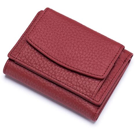 Small Genuine Leather Wallet For Women Rfid Blocking Womens Credit