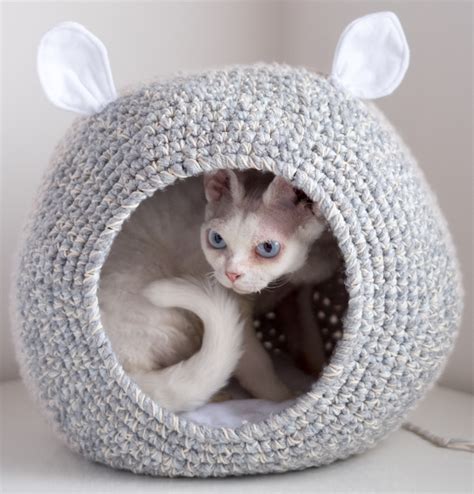 Crochet Cat Bed Free English Pattern Crochet Cat Bed Diy Crochet Cat