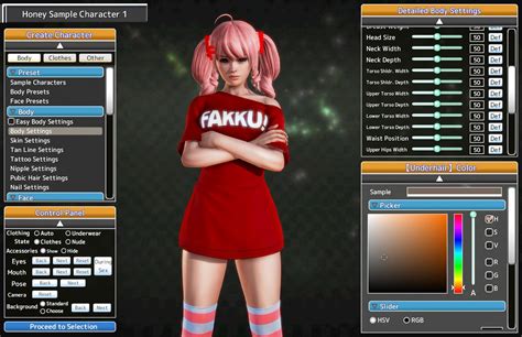fakku on twitter every color component of a character can apply a shine color on top of