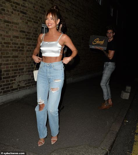 Maura Higgins Flashes Her Abs In A Satin Crop Top As She Reunites With Love Island Co Stars Joe