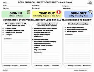 Ppt Bcch Surgical Safety Checklist Audit Sheet Powerpoint