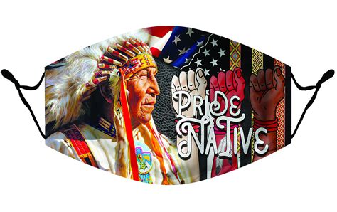 Pride Native Us Flag Indigenous People Native American Face Etsy