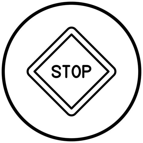 Stop Sign Icon Style 7881223 Vector Art At Vecteezy