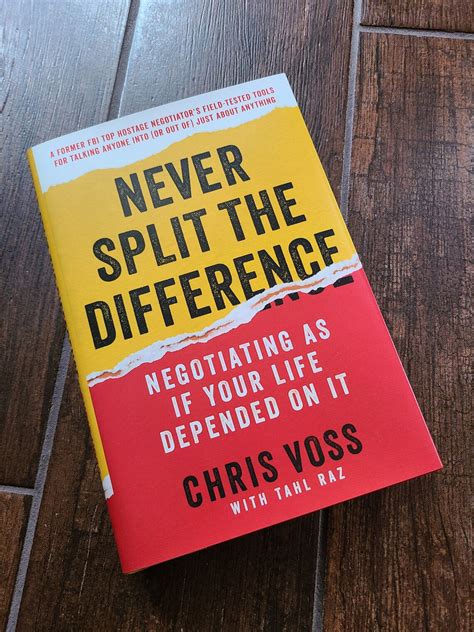 Negotiation Book Never Split The Difference By Chris Voss Etsy