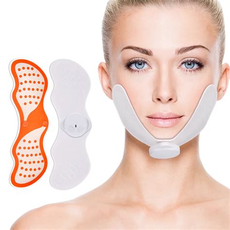 ems face lifting machine facial muscle stimulator v face slimming massager with gel pads
