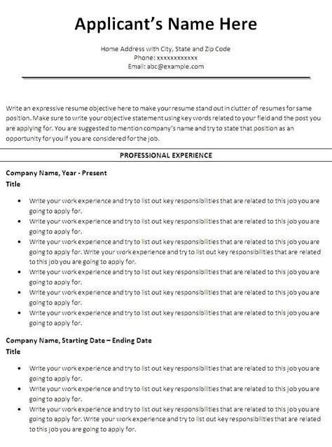 30 Chronological Resume Format Sample For Your Learning Needs