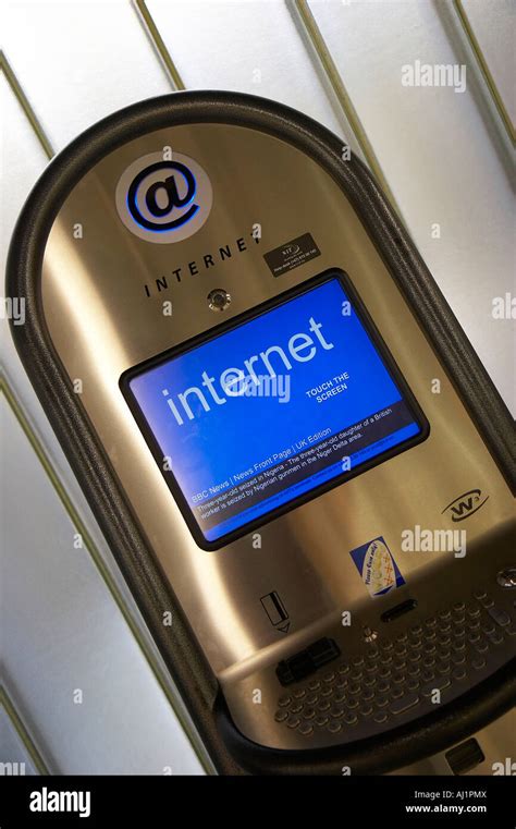 Internet Terminal At The Airport Internet Stock Photo Alamy