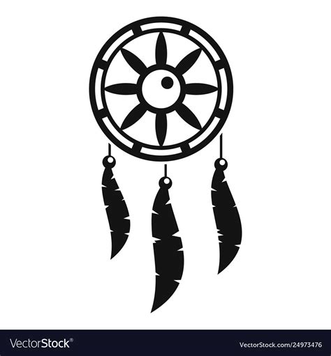 Dream Catcher Icon Simple Style Royalty Free Vector Image