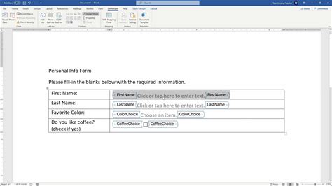 Create A Form In Word Instructions And Video Lesson