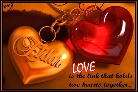 I worked on this fairly quickly with no breaks. Send Free ECard : Love is the link that holds two hearts ...