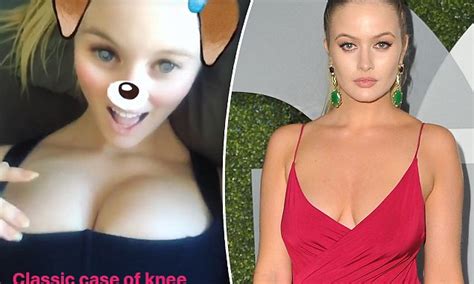 Playboy Model Simone Holtznagel Flaunts Cleavage Daily Mail Online
