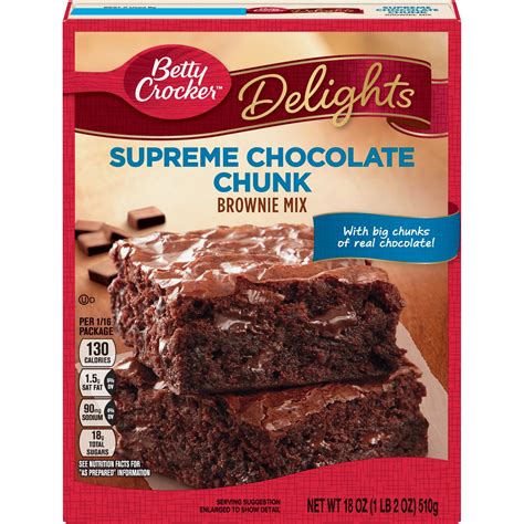 Betty Crocker Delights Brownie Mix Supreme Chocolate Chunk 18 Oz