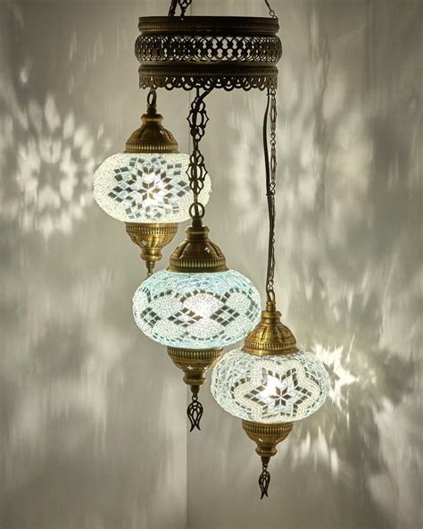 Plug In Light X Globes Turkish Moroccan Mosaic Swag Etsy
